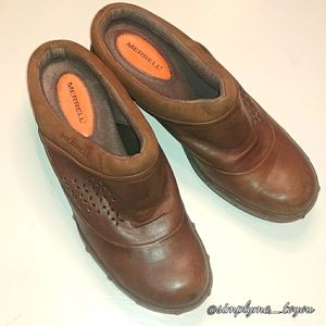 Merrell Coffee Slip On Mules - 9